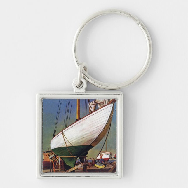 Dry Dock by John Atherton Key Ring (Front)