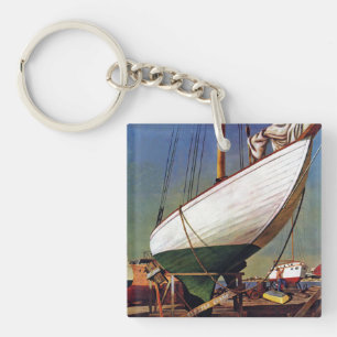 Dry Dock by John Atherton Key Ring