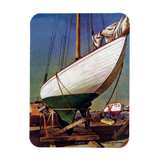 Dry Dock by John Atherton Magnet (Vertical)