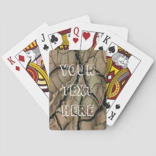 DRY EARTH + your text Playing Cards