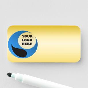 Dry Erase Blank Logo Name Tag Badge