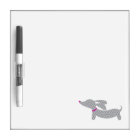 Dry Erase Board Template with grey dachshund