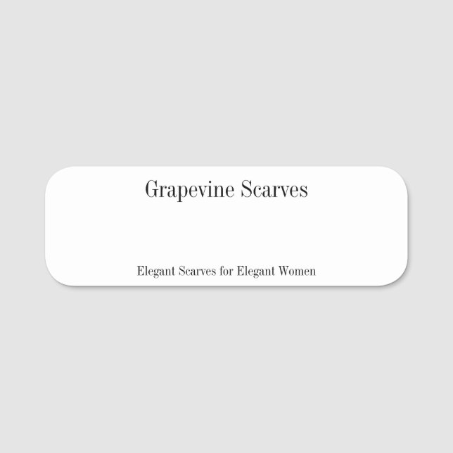 Dry Erase Magnetic Name Tag Craft Shows Business (Front)