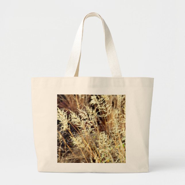 dry grass in the desert large tote bag (Front)