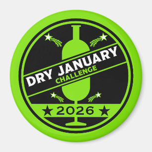 Dry January Challenge Encouragement Magnet