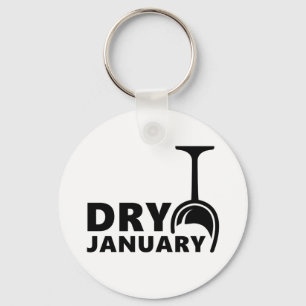 Dry january, één maand geen alcohol te drinken key ring