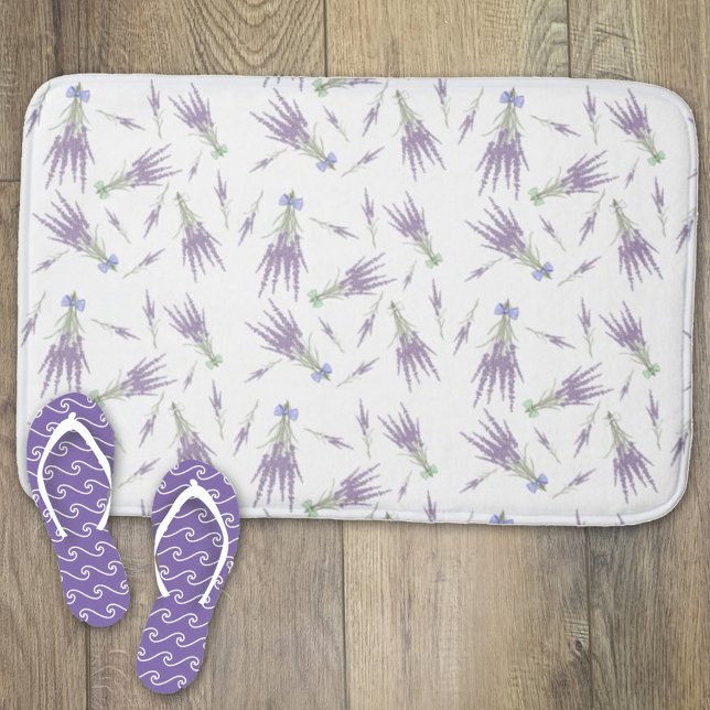 Dry Lavender Flower Bundles Pattern Bath Mat (Creator Uploaded)