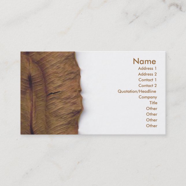 Dry Leaf Business Card (Front)