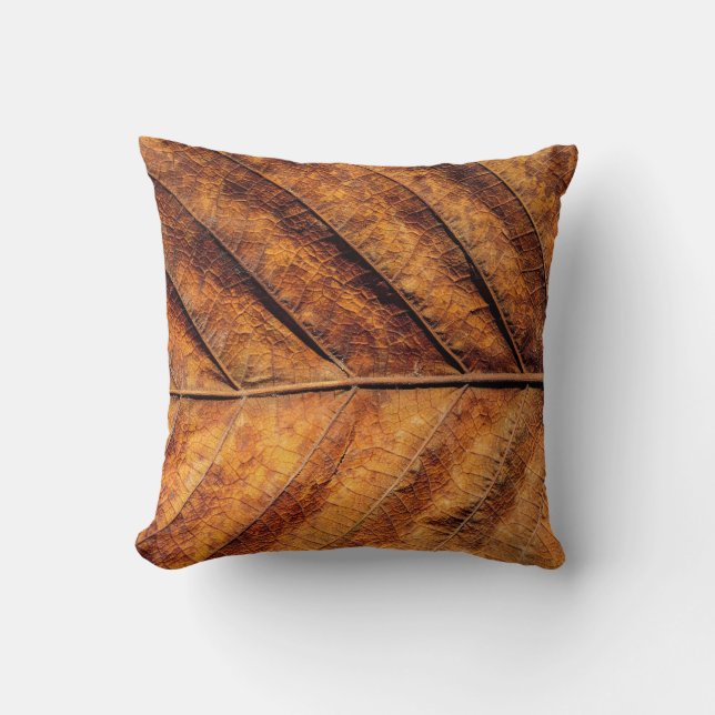 Dry leaf: natural texture background. cushion (Front)
