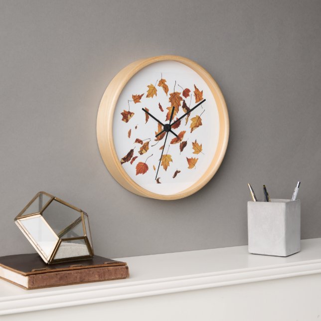 Dry leaves falling  clock (Office)