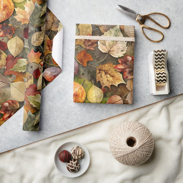 Dry Leaves of Autumn 02 Wrapping Paper (Crafts)
