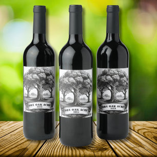 Dry Oak Acre Wine Label