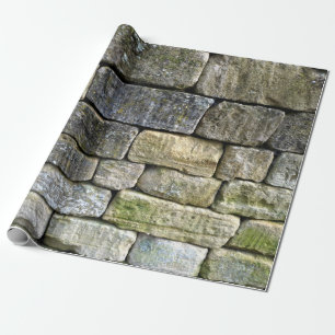Dry stone wall gift wrapping paper