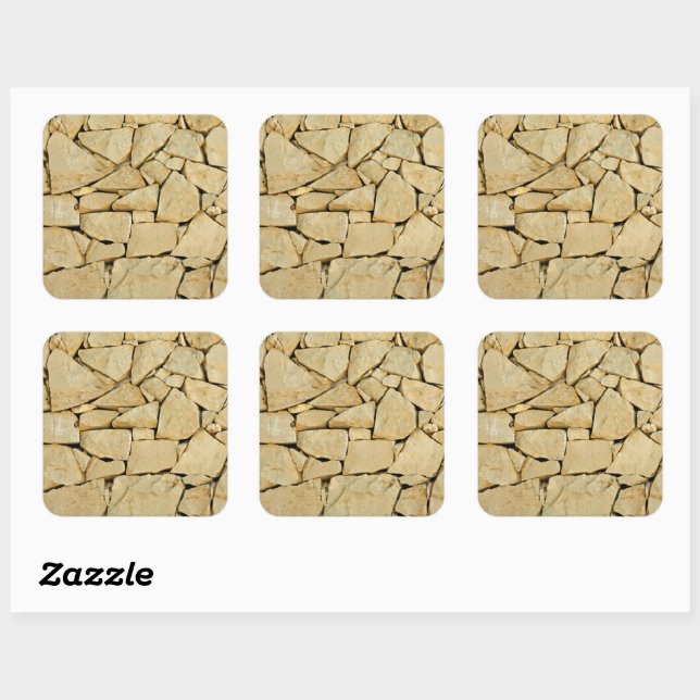 Dry stone wall square sticker (Sheet)