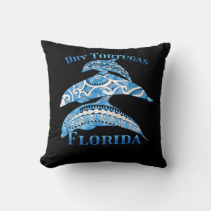 Dry Tortugas Florida Keys Vacation Tribal Dolphins Cushion