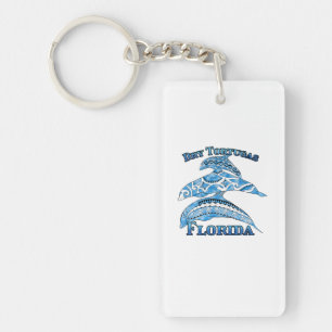 Dry Tortugas Florida Keys Vacation Tribal Dolphins Key Ring