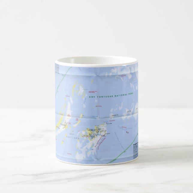Dry Tortugas Map Coffee Mug (Center)