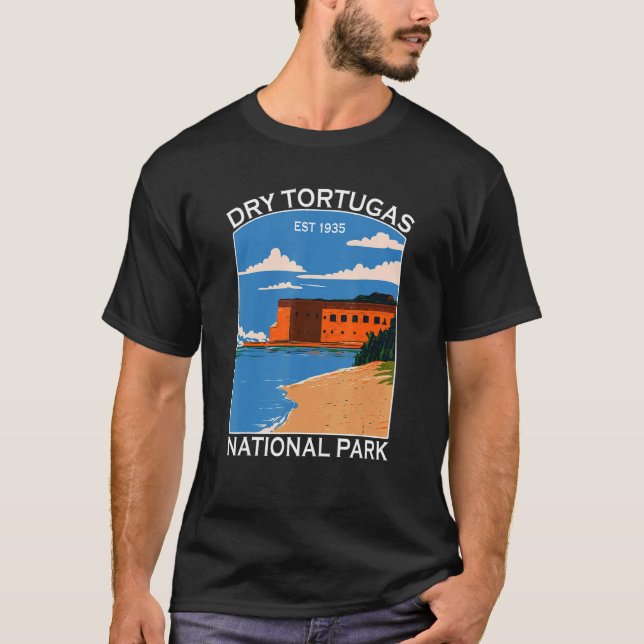 Dry Tortugas National Park Florida Retro Tourist S T-Shirt (Front)