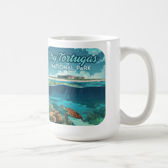 Dry Tortugas National Park Florida Turtle Coffee Mug (Right)