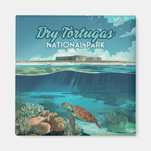 Dry Tortugas National Park Florida Turtle Magnet (Front)