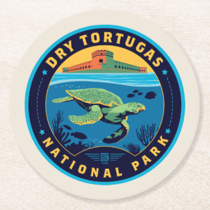 Dry Tortugas National Park Round Paper Coaster