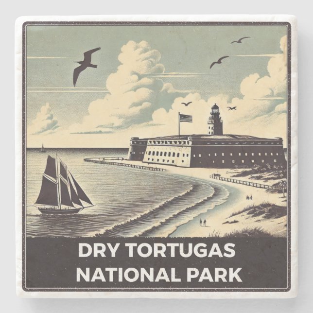 Dry Tortugas National Park Stone Coaster (Front)