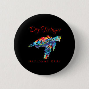 Dry Tortugas National Park Watercolor Sea Turtle 6 Cm Round Badge