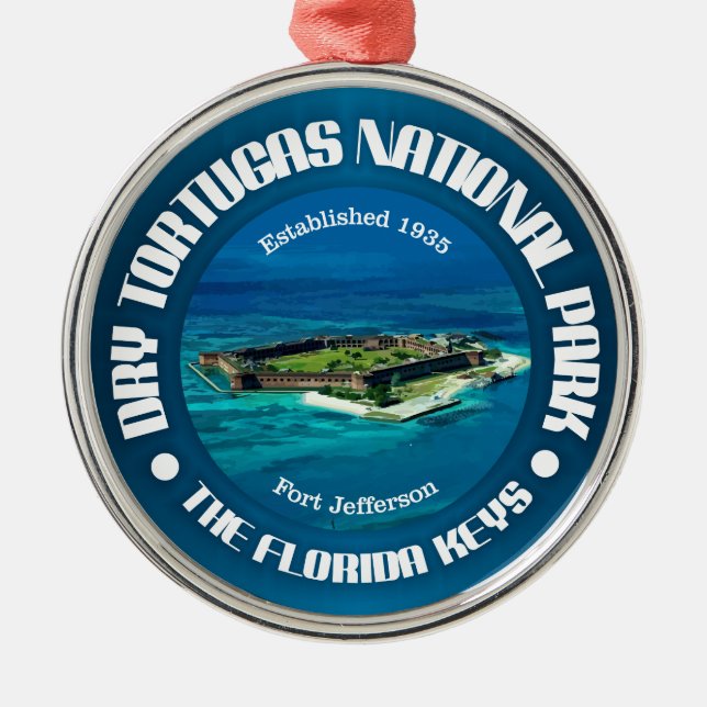 Dry Tortugas NP Metal Ornament (Front)
