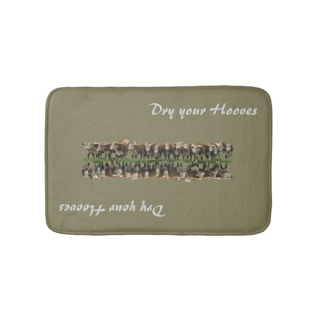 Dry Your Hooves - Cattle Bath Mat (Front)
