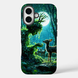 Dryad queen of the enchanted forest at night art iPhone 16 case