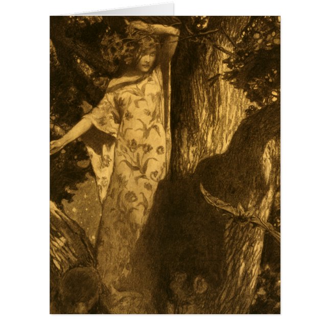 Dryad Woman So haunted Owl & Bat Night Moonlight (Front)