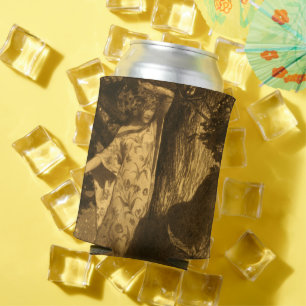 Dryad Woman So haunted Owl & Bat Night Moonlight Can Cooler