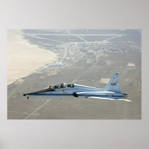 Dryden's T-38 Talon Trainer Jet in Flight Poster
