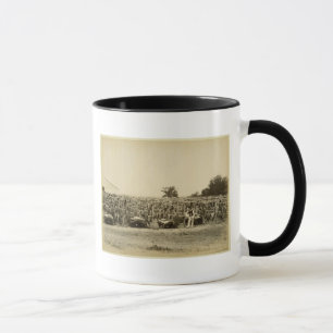 Drying leather, Argentina (albumen print on card) Mug