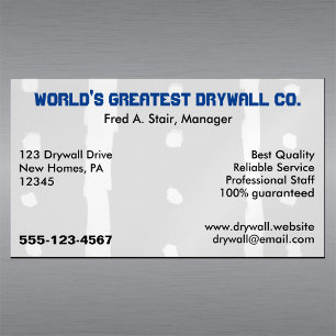 Drywall Company Magnetic Business Card