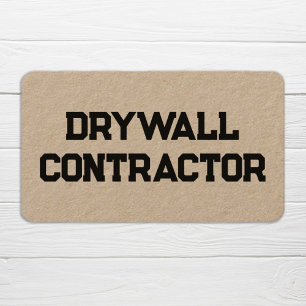 Drywall Contractor Kraft Business Card