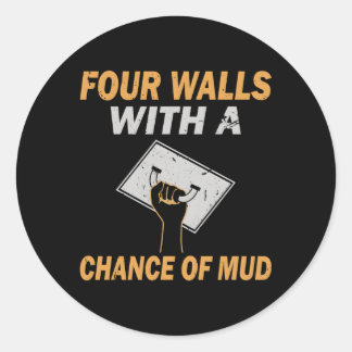 Drywall Finisher Home Renovation Classic Round Sticker
