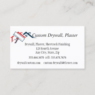 Drywall, Plaster, Sheetrock Finishing  Business Ca Business Card