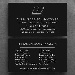 Drywall Sheetrock Finishing Company Business Card