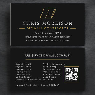 Drywall Sheetrock QR Code Business Card