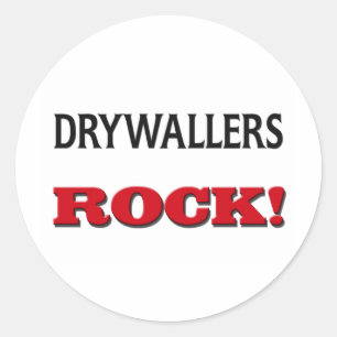 Drywallers Rock Classic Round Sticker