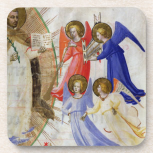 ds 558 f.67v St. Dominic with four musical angels, Coaster