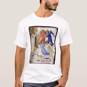 ds 558 f.67v St. Dominic with four musical angels, T-Shirt