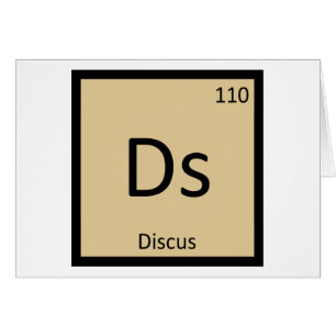 Ds - Discus Track and Field Chemistry Symbol