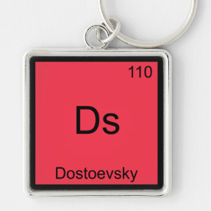 Ds - Dostoevsky Funny Chemistry Element Symbol Tee Key Ring