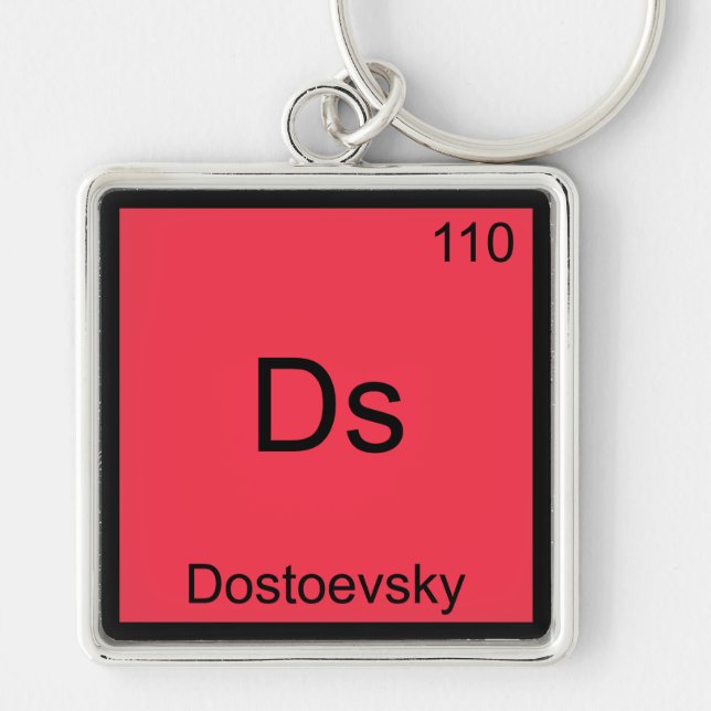 Ds - Dostoevsky Funny Chemistry Element Symbol Tee Key Ring (Front)