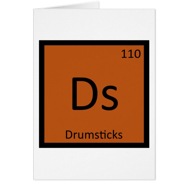 Ds - Drumsticks Chemistry Periodic Table Symbol (Front)