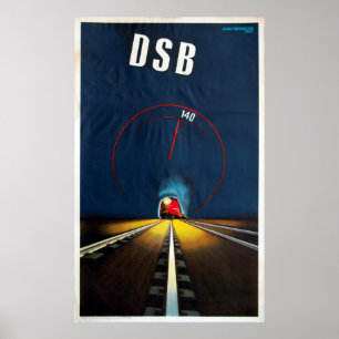 DSB Danish State Railways Poster
