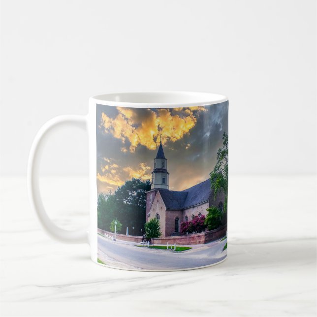 DSC02400-2-Bruton Parrish Church at Sunset Coffee Mug (Left)