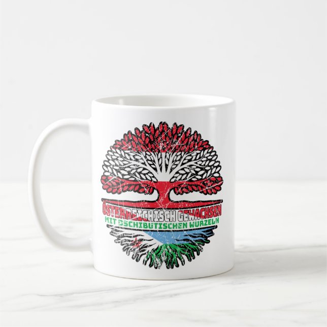 Dschibuti Dschibutisch Österreichisch Österreich Coffee Mug (Left)